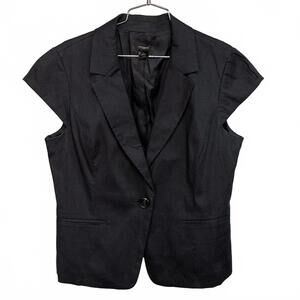 Ann Taylor Women’s Classic Pint stripe Sleeveless Blazer Any Occasion Size 12